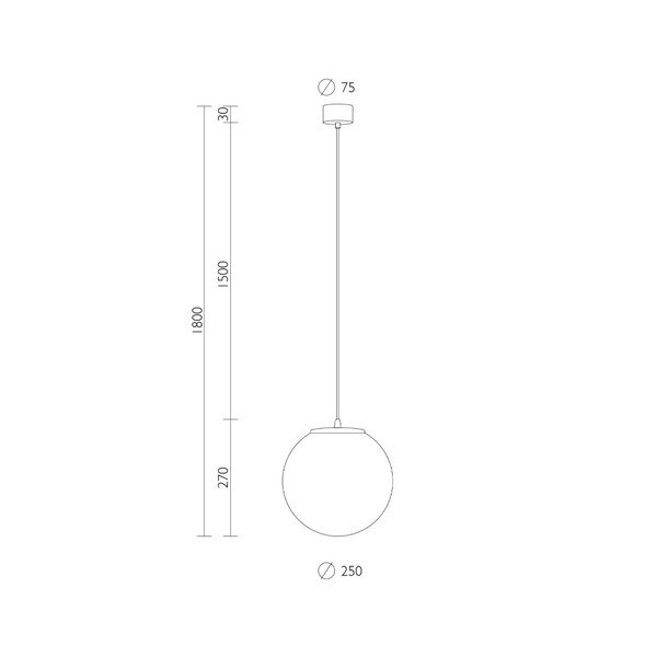 Bílé závěsné svítidlo s bílým kabelem a detailem ve zlaté barvě Sotto Luce Tsuri, ⌀ 25 cm-image-1