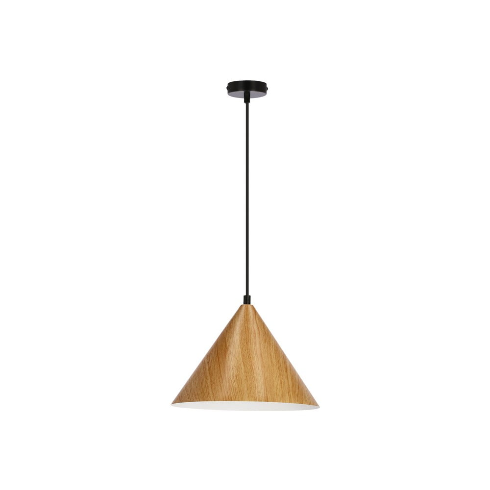 Hnědé závěsné svítidlo se skleněným stínidlem ø 25 cm Dunca – Candellux Lighting