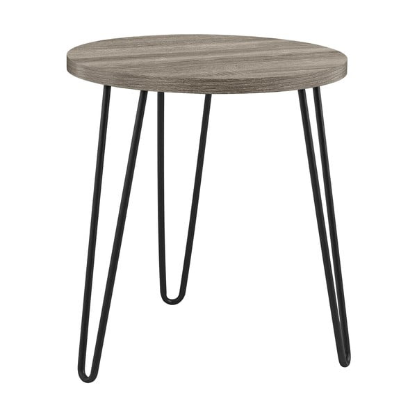 Hnědošedý odkládací stolek Støraa Owen, ø 50 cm-image-3