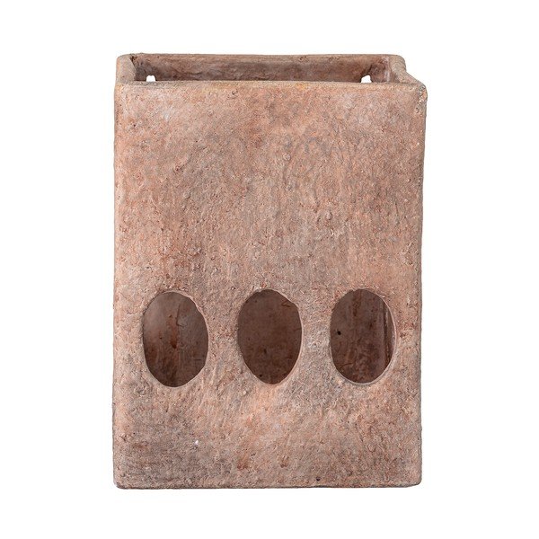 Hnědá lucerna z terakoty Bloomingville Ora, výška 20 cm-image-2