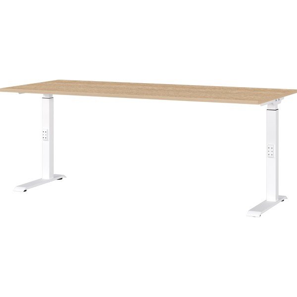 Polohovací pracovní stůl s deskou v dubovém dekoru 80x180 cm Downey – Germania