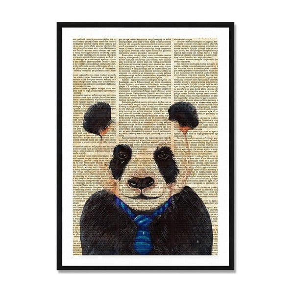 Zarámovaný plakát Really Nice Things Newspaper Panda, 40 x 60 cm