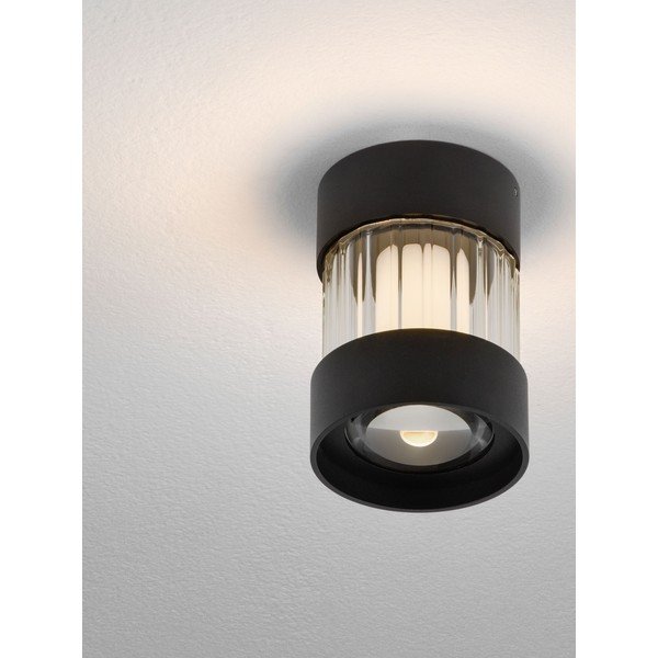 Matně černé hliníkové LED stmívatelné stropní svítidlo se skleněným stínidlem Glovia – Nova Luce-image-2