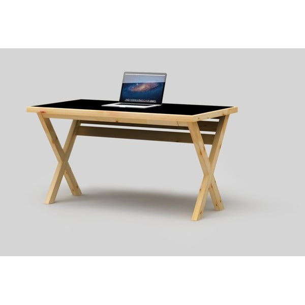 Psací stůl Only Wood Desk X s černou deskou