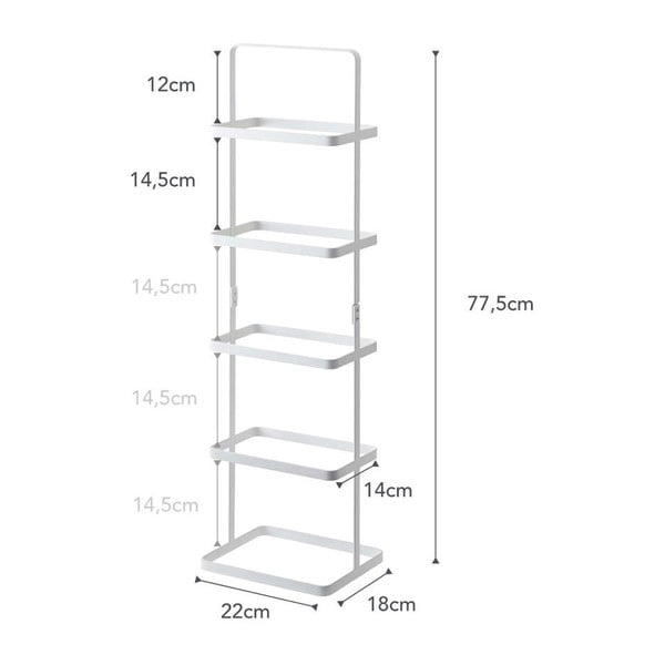 Bílý kovový stojan na boty Tower Shoe Rack – YAMAZAKI-image-4
