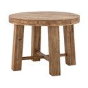 Kulatý konferenční stolek v dekoru exotického dřeva v tmavě přírodní barvě ø 60 cm Emmett – Bloomingville