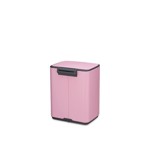 Růžový nášlapný ocelový odpadkový koš 7 l Bo – Brabantia-image-4
