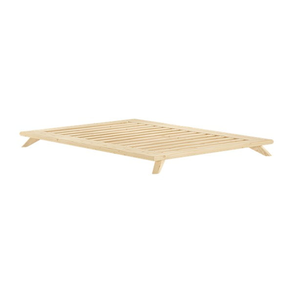Dvoulůžková postel z borovicového dřeva s roštem 180x200 cm Senza – Karup Design