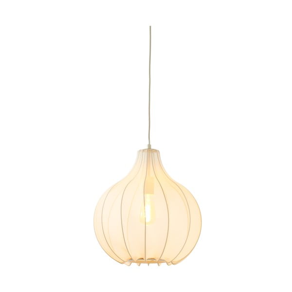 Béžové závěsné svítidlo s textilním stínidlem ø 39 cm Elati – Light & Living