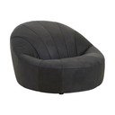 Černé kožené křeslo Hoxton – Premier Housewares
