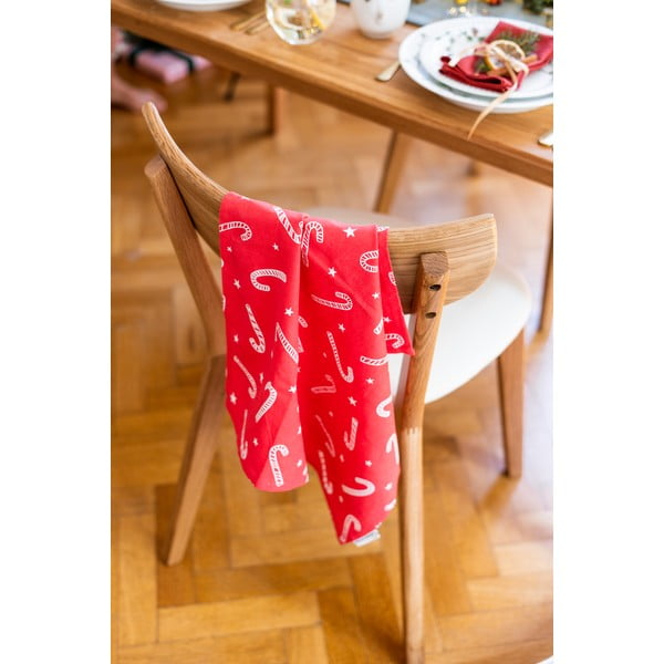Bavlněné utěrky s vánočním motivem v sadě 4 ks 50x70 cm Candy Cane – Catherine Lansfield-image-4