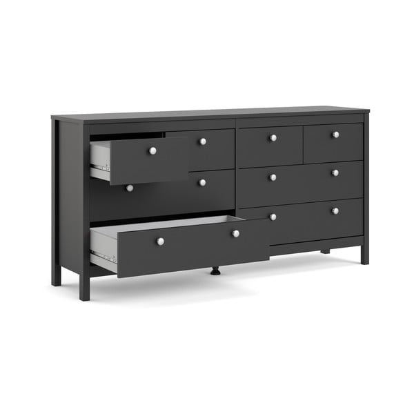 Černá nízká komoda 159x80 cm Madrid – Tvilum-image-3