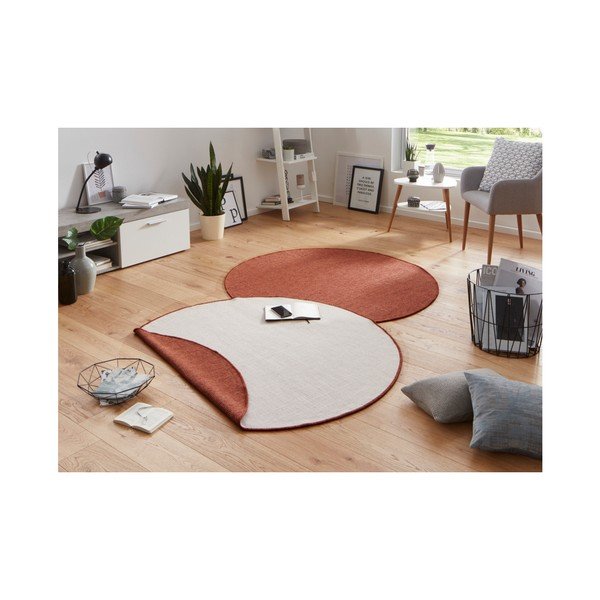 Cihlově červený venkovní koberec NORTHRUGS Miami, ø 200 cm-image-2