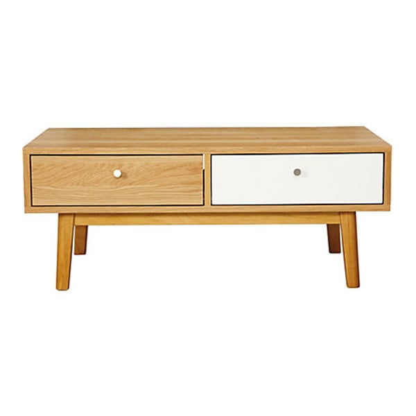 Konferenční stolek v dubovém dekoru se 4 zásuvkami Jitona Merrik-image-1