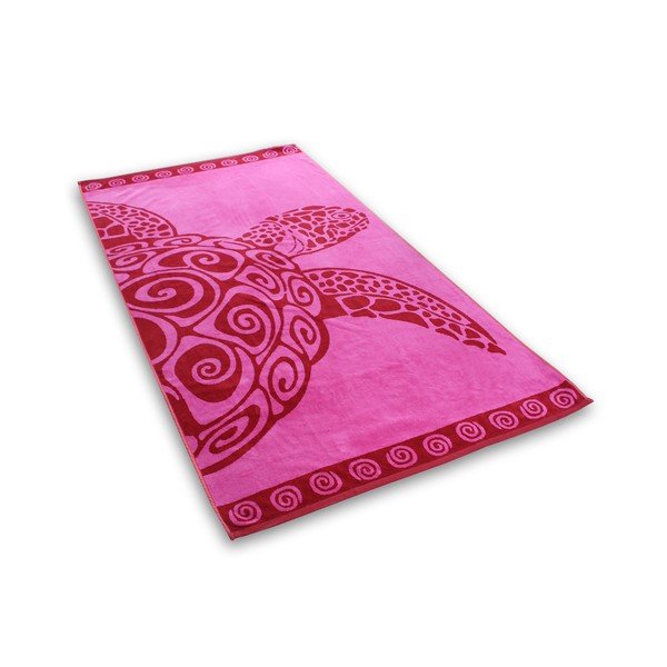 Osuška DecoKing Pink Turtle, 90 x 180 cm
