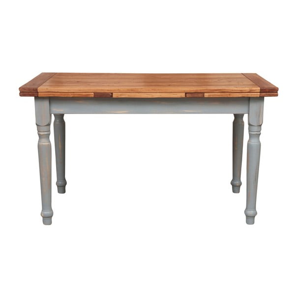 Dřevěný rozkládací jídelní stůl se šedou konstrukcí Biscottini Tendy, 160 x 90 cm