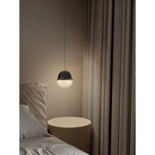 Černé kovové LED stmívatelné závěsné svítidlo ø 16 cm Dorin – Nova Luce-image-1