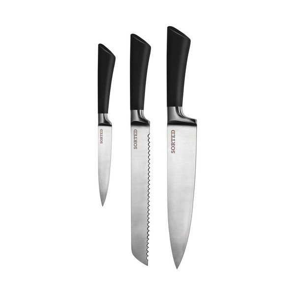 Sada 3 nožů, nůžek, brousku a stojánku Premier Housewares-image-1