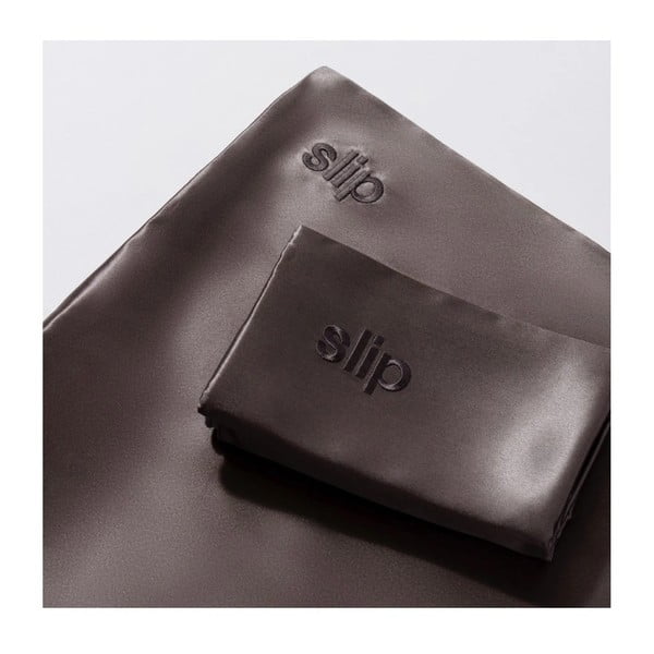 Hedvábný povlak na polštář 51x76 cm Charcoal – slip-image-3