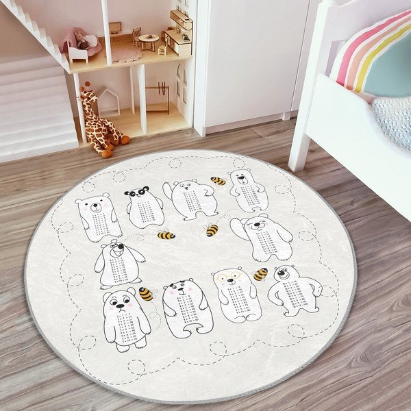Krémový dětský koberec ø 80 cm Comfort – Mila Home-image-1