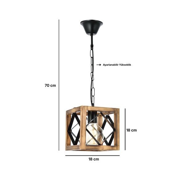 Závěsné svítidlo z jedlového dřeva Zikzak Rustik-image-2