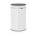 Bílý dotykový ocelový odpadkový koš 40 l Touch Bin – Brabantia