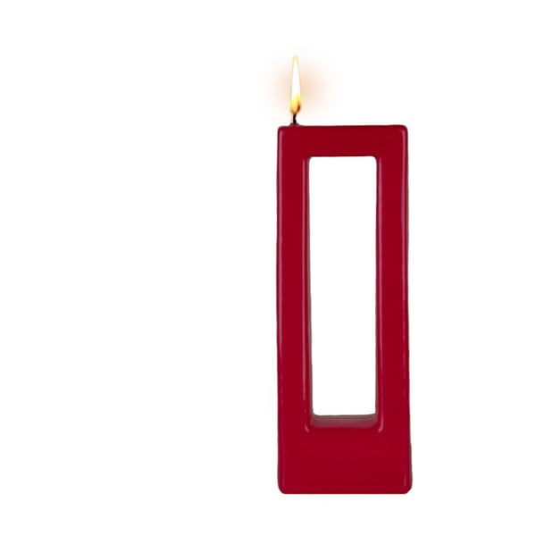 Červená svíčka Alusi Quadra Due, 4,5 hodiny hoření