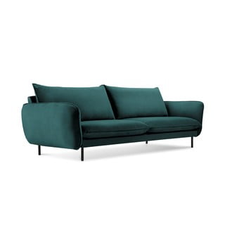 Petrolejově zelená sametová pohovka Cosmopolitan Design Vienna, 230 cm