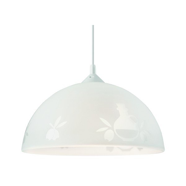 Bílé závěsné svítidlo ø 30 cm – LAMKUR-image-1
