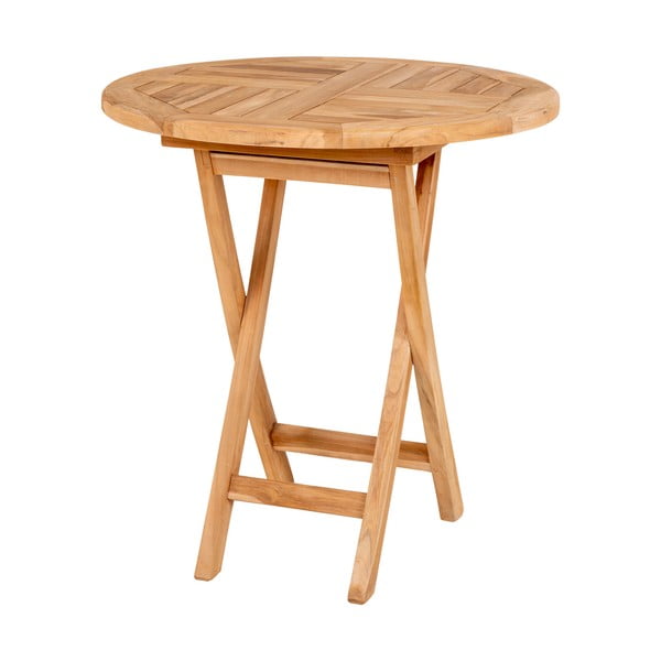 Zahradní jídelní stůl z teakového dřeva Bonami Essentials Oviedo, ø 70 cm-image-2