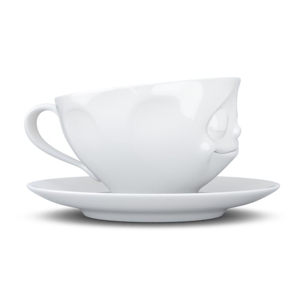 Bílý porcelánový šálek na kávu 58products Happy, objem 200 ml-image-4