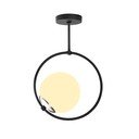 Černé závěsné svítidlo se skleněným stínidlem Chandelier – Opviq lights