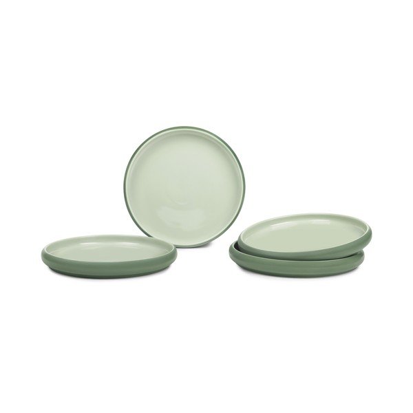 Zelené talíře v sadě 4 ks z kameniny ø 22 cm Aura Rondo – Bonami Selection