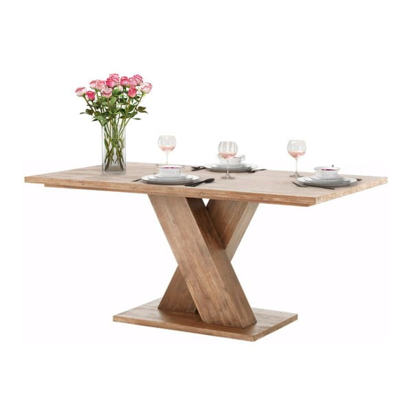 Hnědý jídelní stůl z masivního akáciového dřeva Støraa Cong, 1 x 2 m