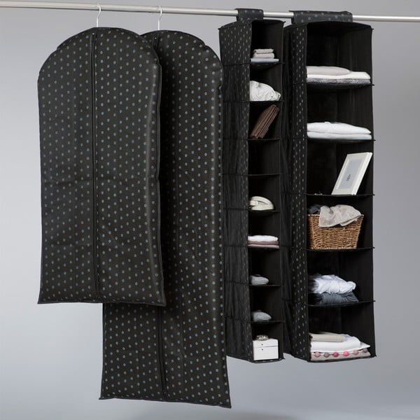 Černý závěsný organizér s 9 přihrádkami Compactor Garment-image-1