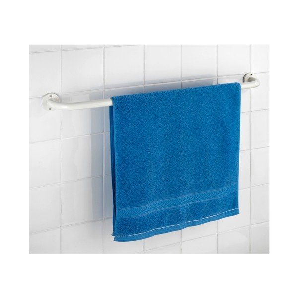 Bílý nástěnný držák na ručníky Wenko Basic, 80 cm-image-1