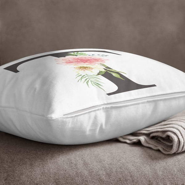 Povlak na polštář Minimalist Cushion Covers Floral Alphabet T, 45 x 45 cm