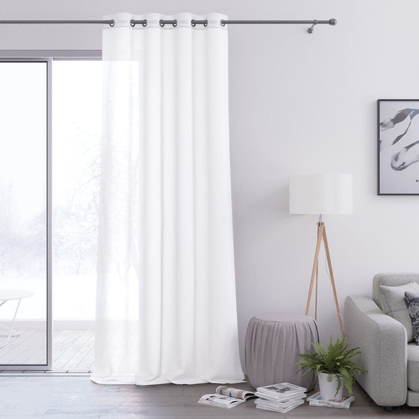 Bílý závěs AmeliaHome Voile Eyelets, 140 x 270 cm-image-2