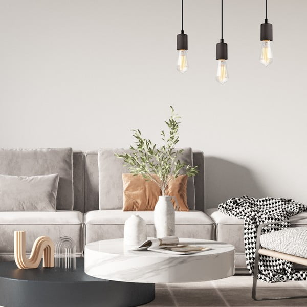 Černé závěsné svítidlo Leon – LAMKUR-image-1