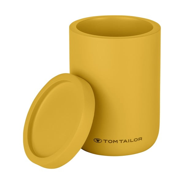 Koupelnový organizér na vatové tampony z polyresinu v hořčicové barvě Tom Tailor T-Color Bath – Wenko