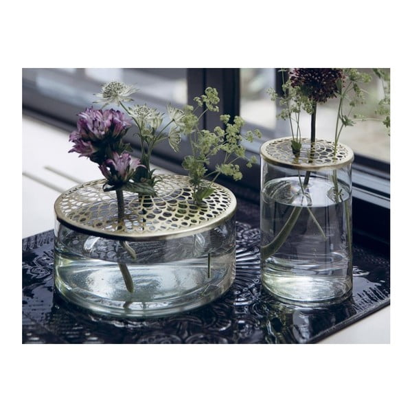 Skleněná váza A Simple Mess Kassandra Brass, ⌀ 20,5 cm-image-3