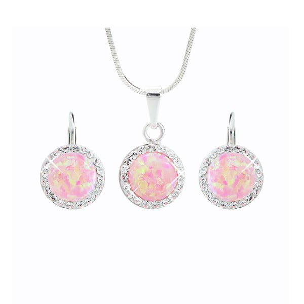 Set náušnic a náhrdelníku Laura Bruni Pink Sky