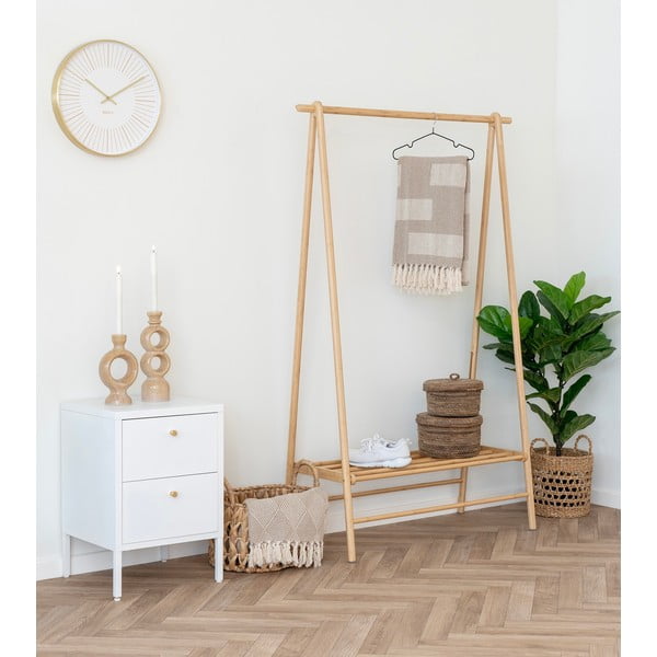 Bílý kovový noční stolek Dalby – House Nordic-image-1