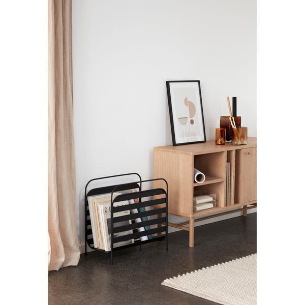 Černý kovový stojan na časopisy Hübsch Carry-image-1