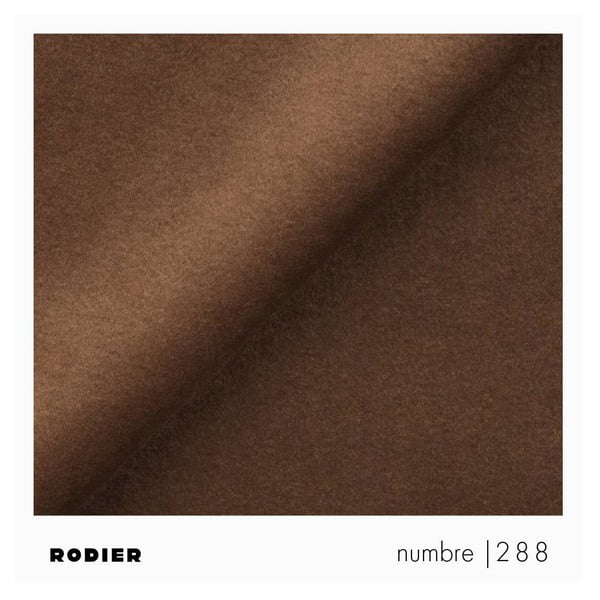 Hnědá sametová rozkládací/s úložným prostorem rohová pohovka (levý roh/s lenoškou) Rene – Rodier-image-4