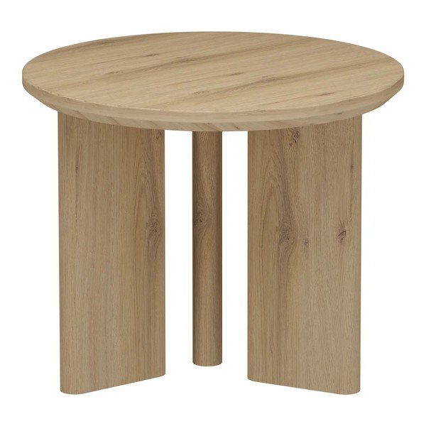 Kulatý konferenční stolek s deskou v dubovém dekoru v přírodní barvě ø 50 cm Chatham – Støraa-image-4