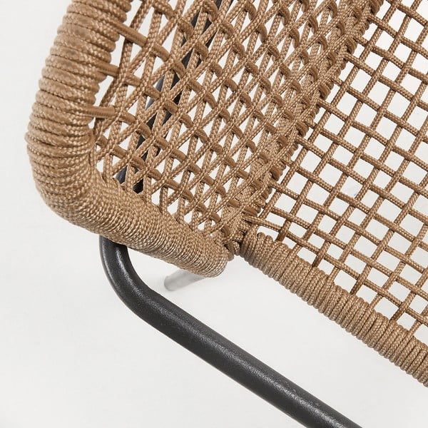 Béžová zahradní židle s ocelovou konstrukcí Kave Home Bomer-image-1