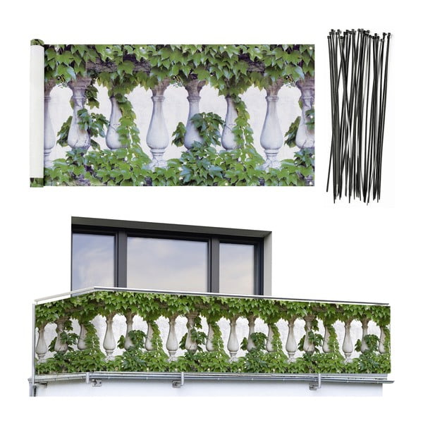 Zelená plastová balkonová zástěna 500x85 cm – Maximex-image-4