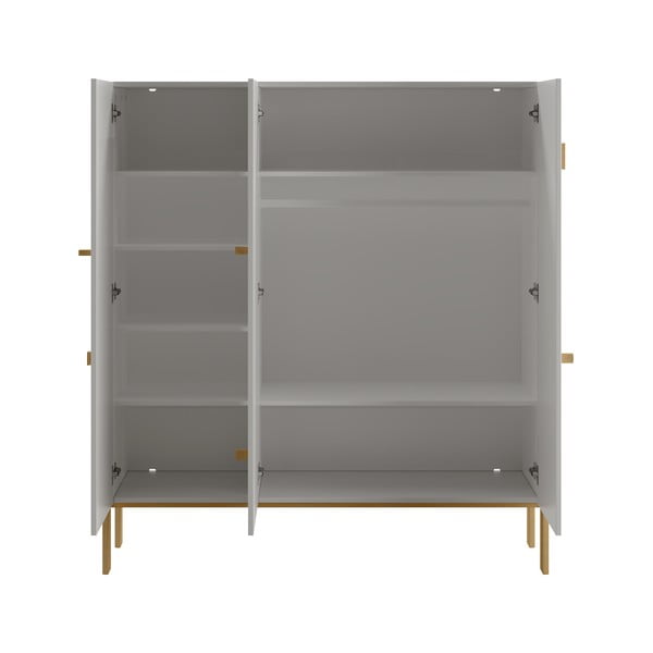 Světle šedá dětská šatní skříň 150x170 cm Cube - Pinio-image-2