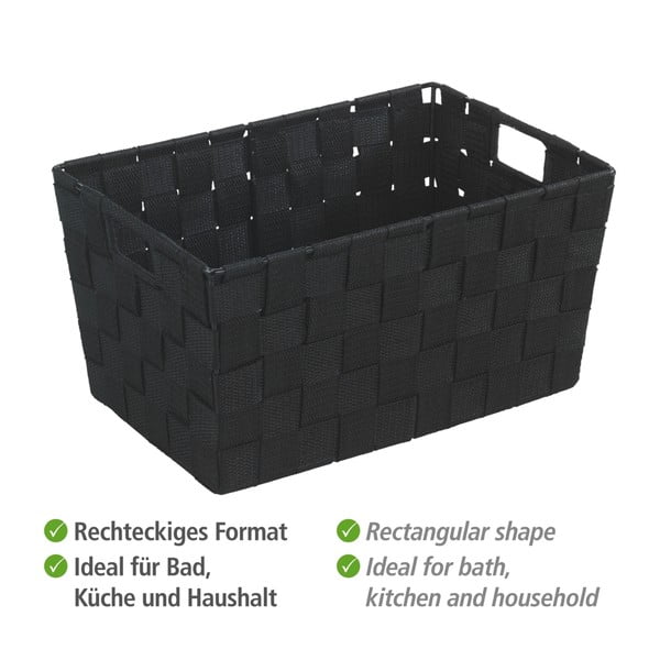 Černý košík Wenko Adria, 20 x 30 cm-image-2